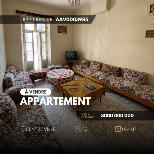 Vente Appartement F3 Oran