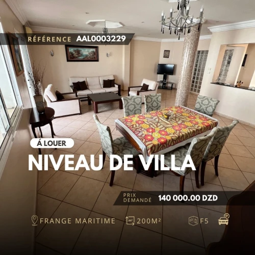 Location Appartement Niveau De Villa F5 Oran
