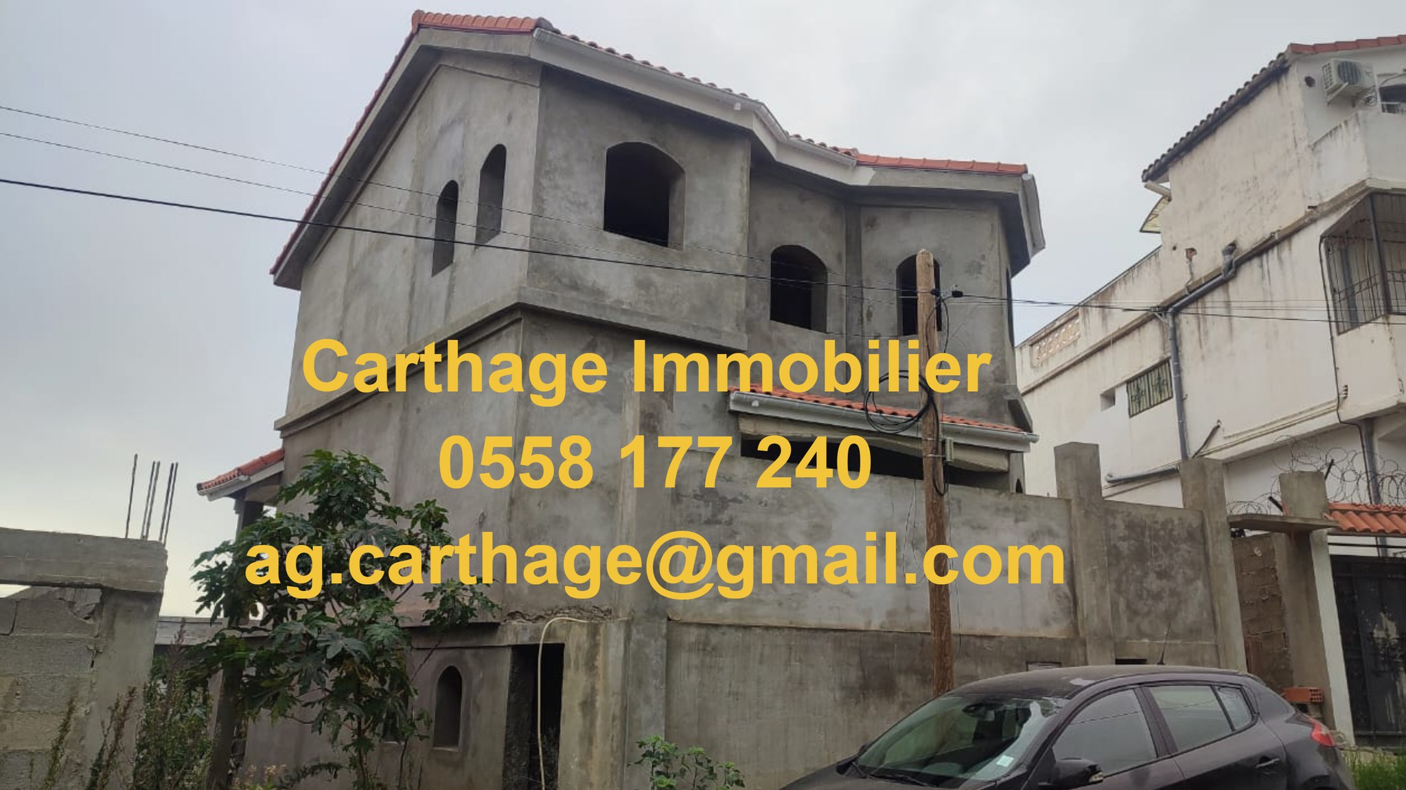 VENTE VILLA CARCASSE A SIDI AISSA 