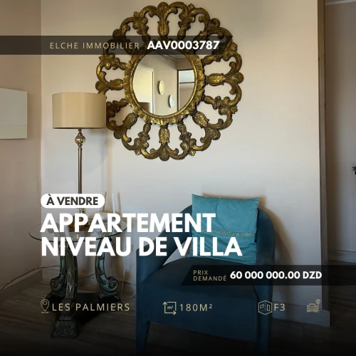 Vente Appartement Niveau De Villa F3 Oran