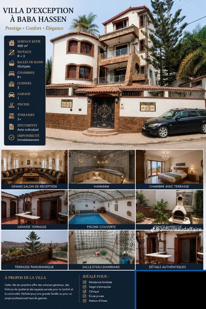 Villa d’exception à Baba Hassen 