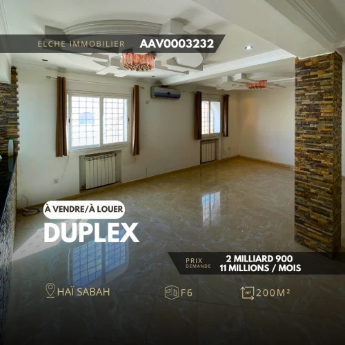 Vente Appartement Duplex F6 Oran