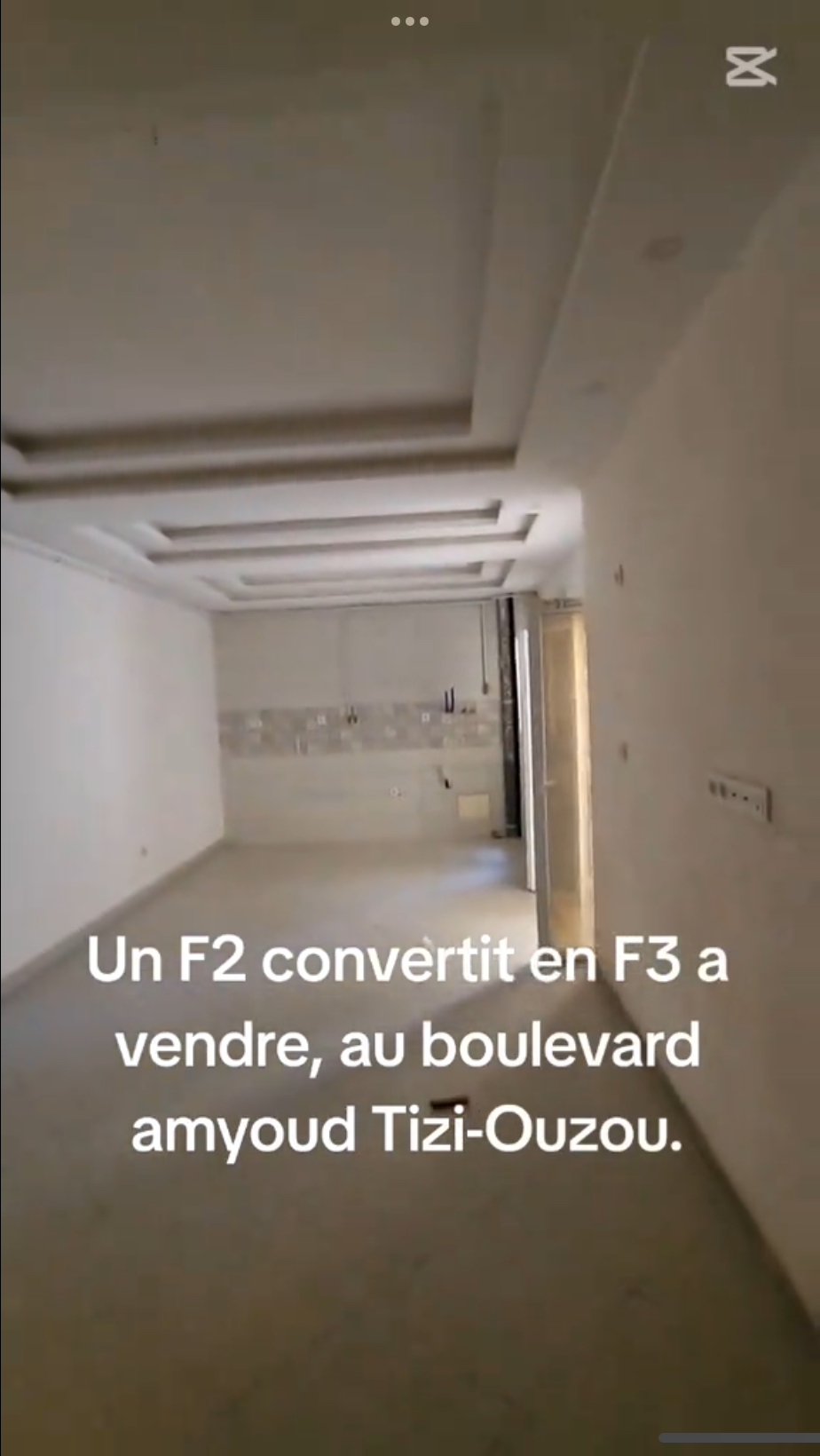  F3 de 96 m2 avec terrasse de 10 m2 a tizi ouzou 